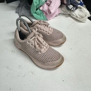 Nobull Blush Pink Suede Women's 5.5 Lace Up Running Trainers Gym Sneakers Shoes